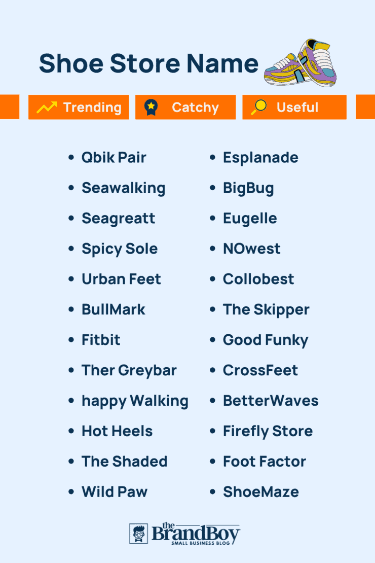 Shoe boutique names shop